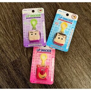Bundle of 3 Pixar‎ Lip Smacker Sheriff Woody Buzz Lightyear and Lotso